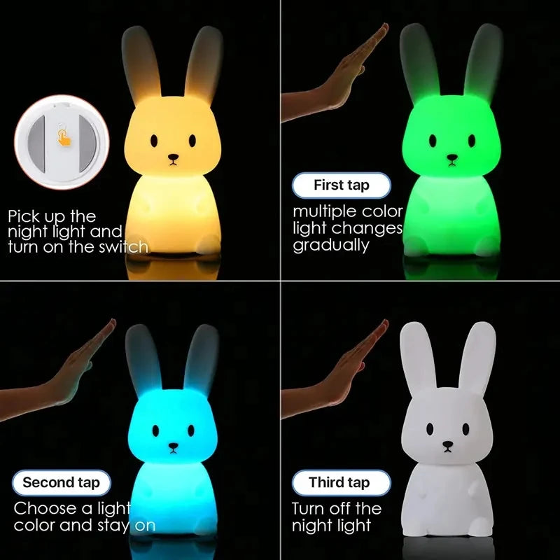GlowBunny™ Silicone Touch Night Light