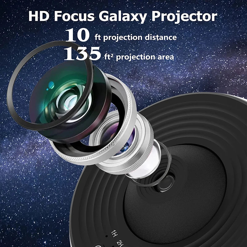 GalaxyGlow™ 360° Starry Sky Planetarium Projector – RGB Rotating Night Light