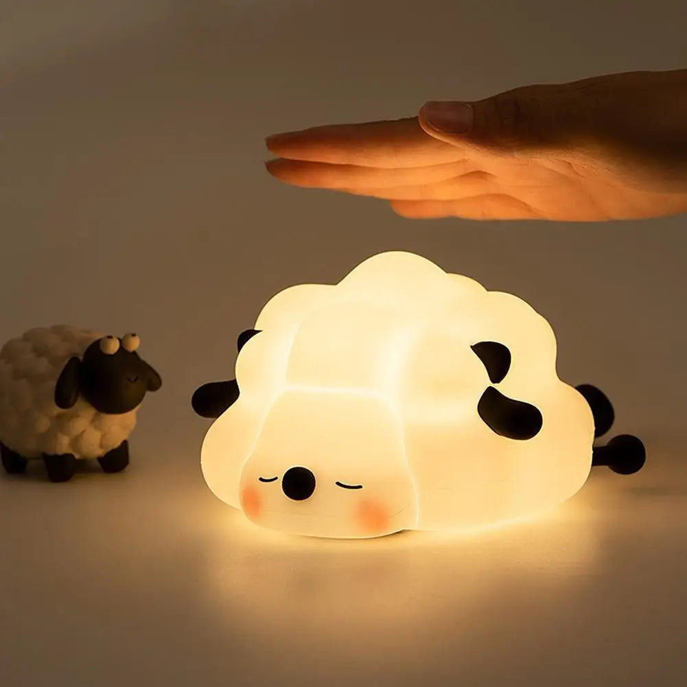 Cute Animal Silicone Night Light | Tap-to-Change Colour LED Lamp for Kids