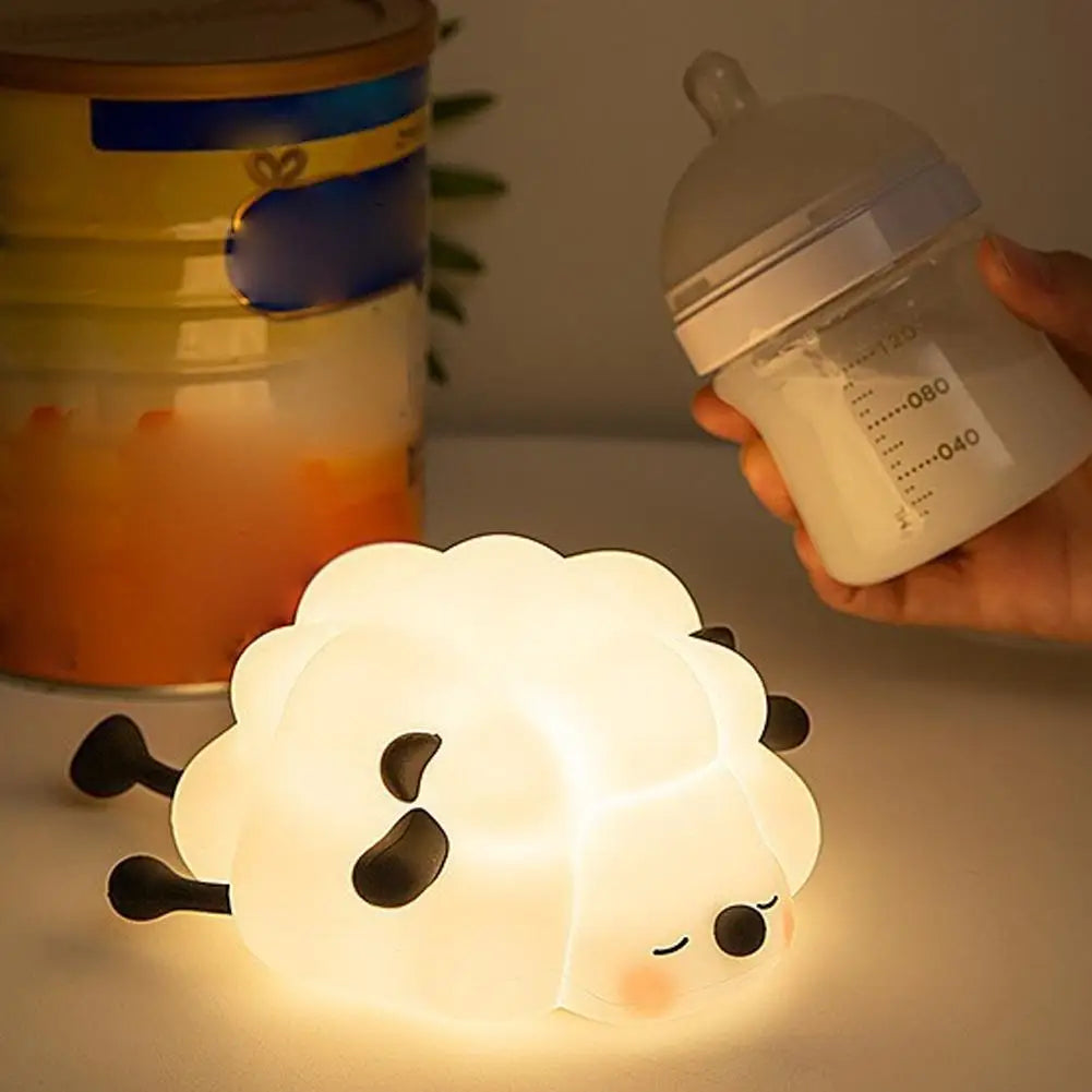 Cute Animal Silicone Night Light | Tap-to-Change Colour LED Lamp for Kids