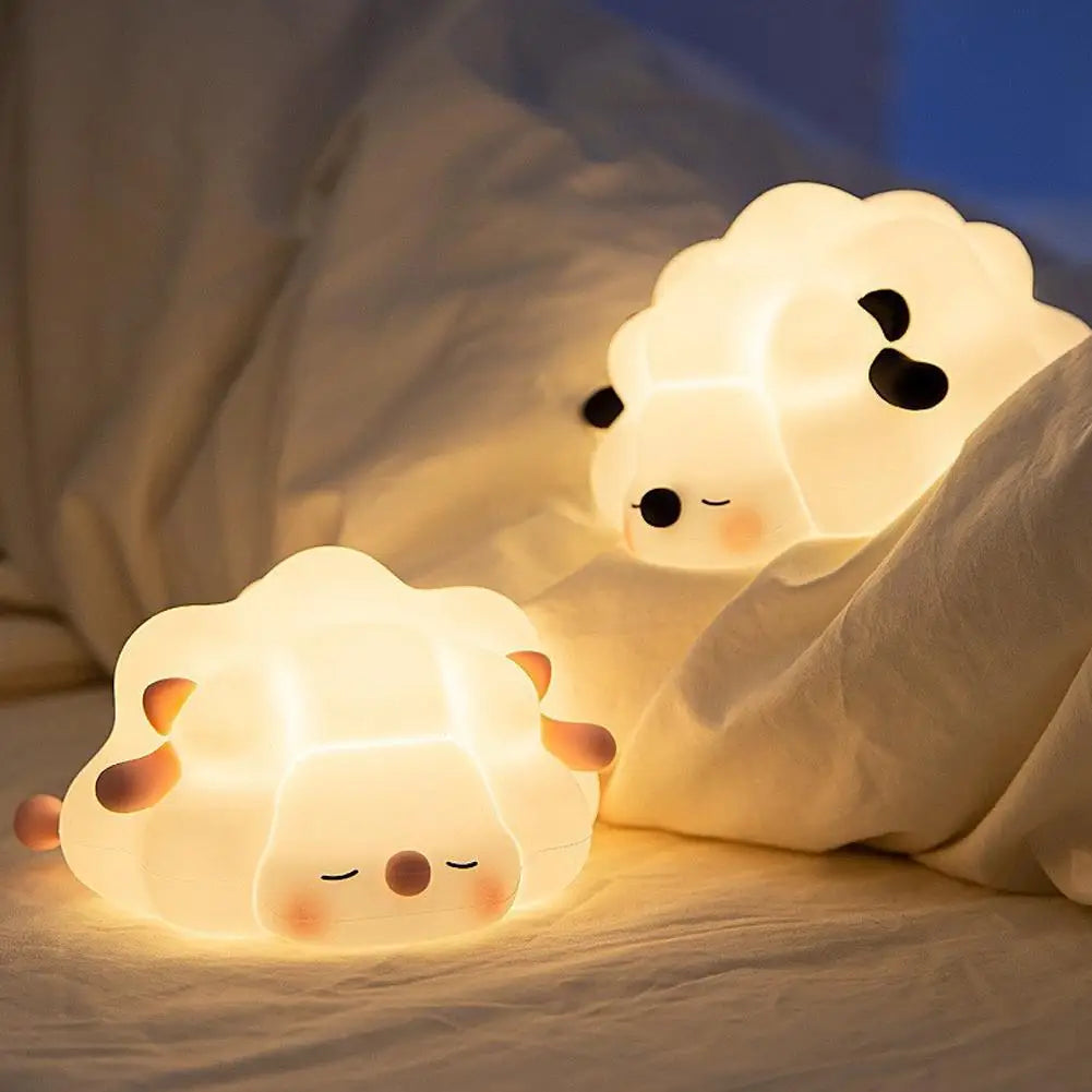 Cute Animal Silicone Night Light | Tap-to-Change Colour LED Lamp for Kids