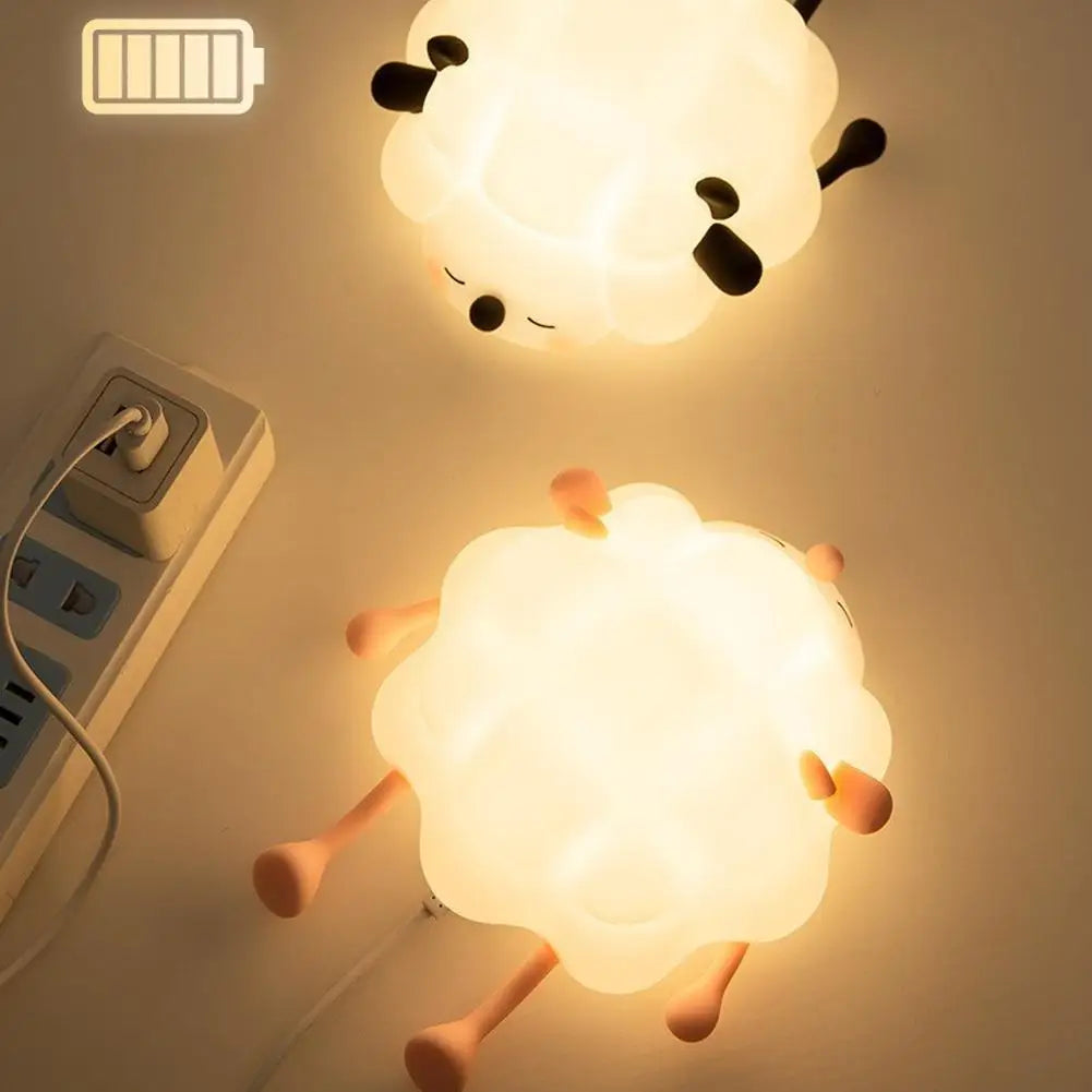Cute Animal Silicone Night Light | Tap-to-Change Colour LED Lamp for Kids