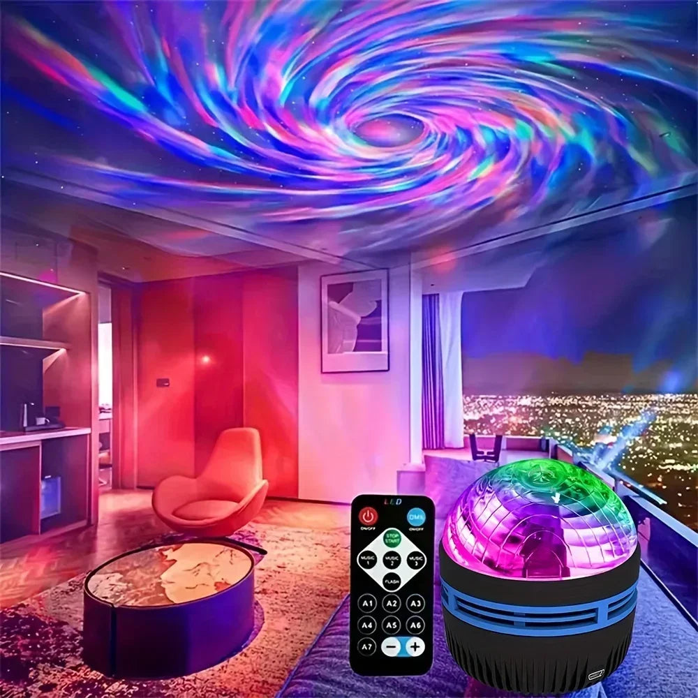 Galaxy Starry Sky LED Projector – USB Night Light with Remote Control