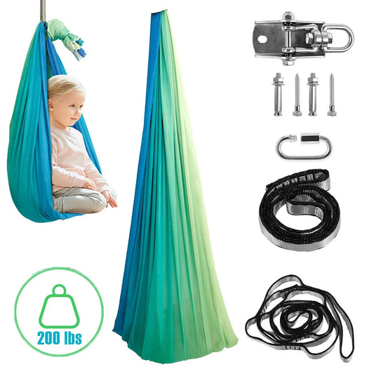 CuddleComfort™ Kids Sensory Swing (Double Layer, 360° Swivel)