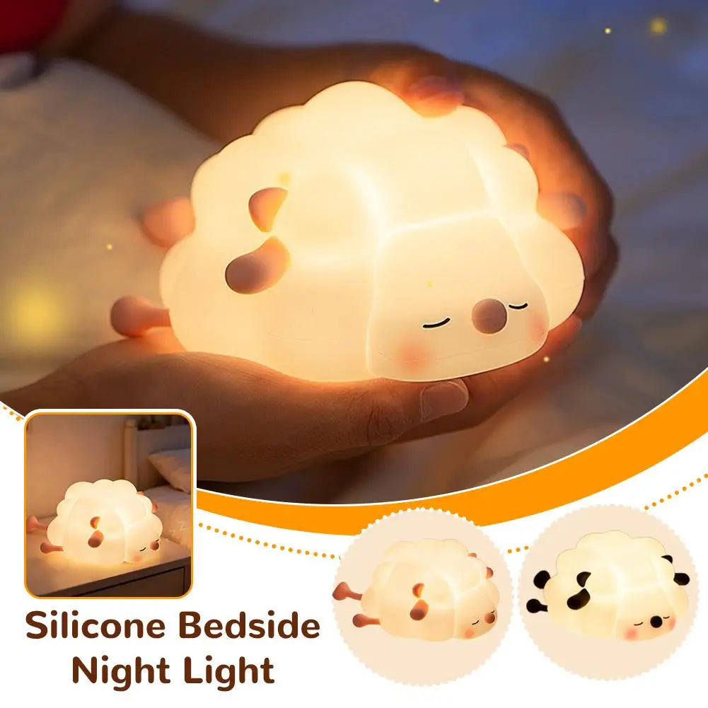 Cute Animal Silicone Night Light | Tap-to-Change Colour LED Lamp for Kids