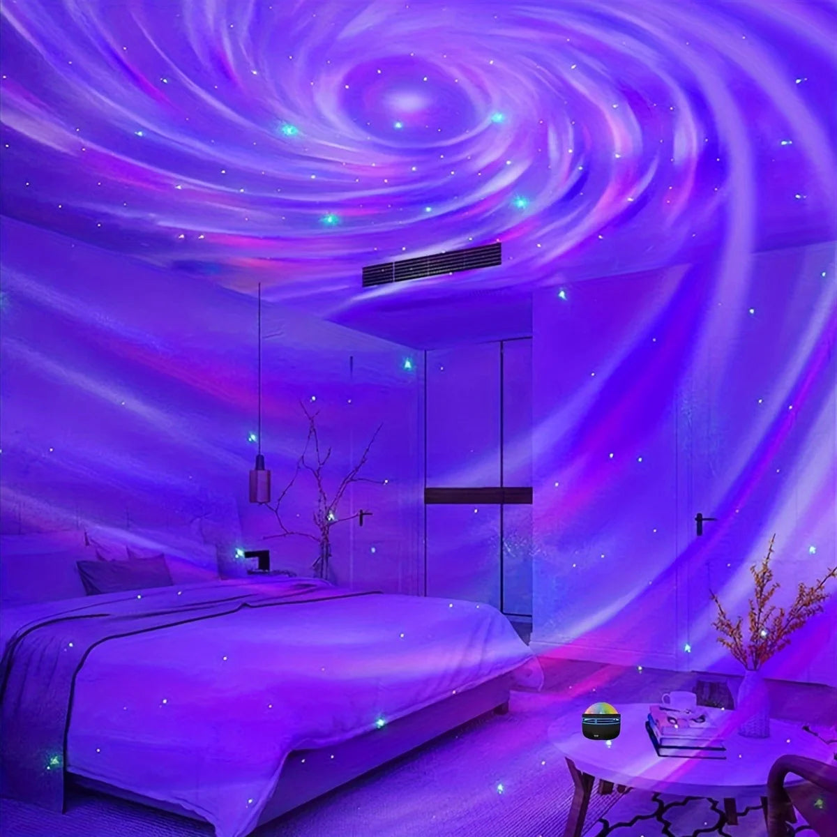 Galaxy Starry Sky LED Projector – USB Night Light with Remote Control