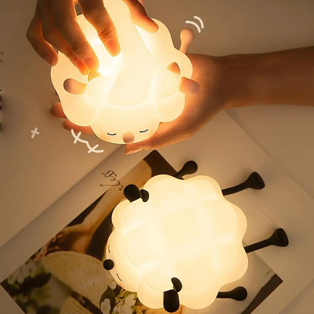 Cute Animal Silicone Night Light | Tap-to-Change Colour LED Lamp for Kids