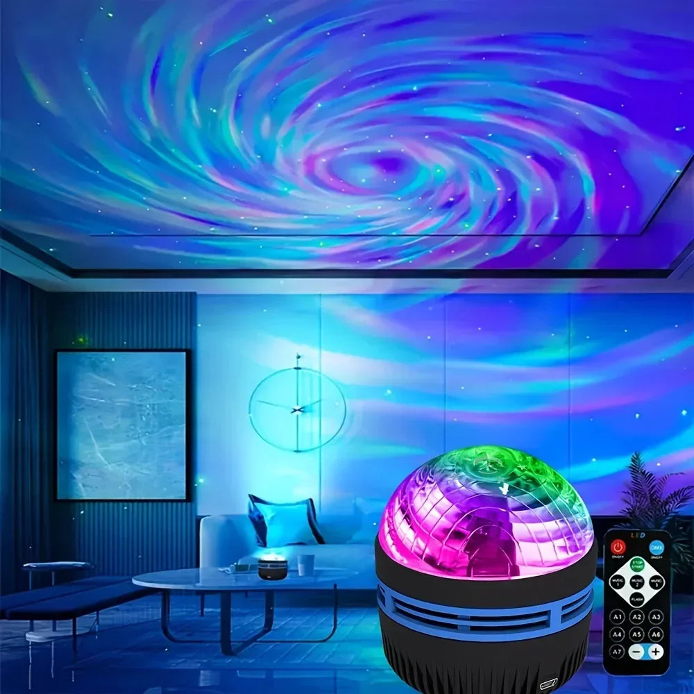Galaxy Starry Sky LED Projector – USB Night Light with Remote Control