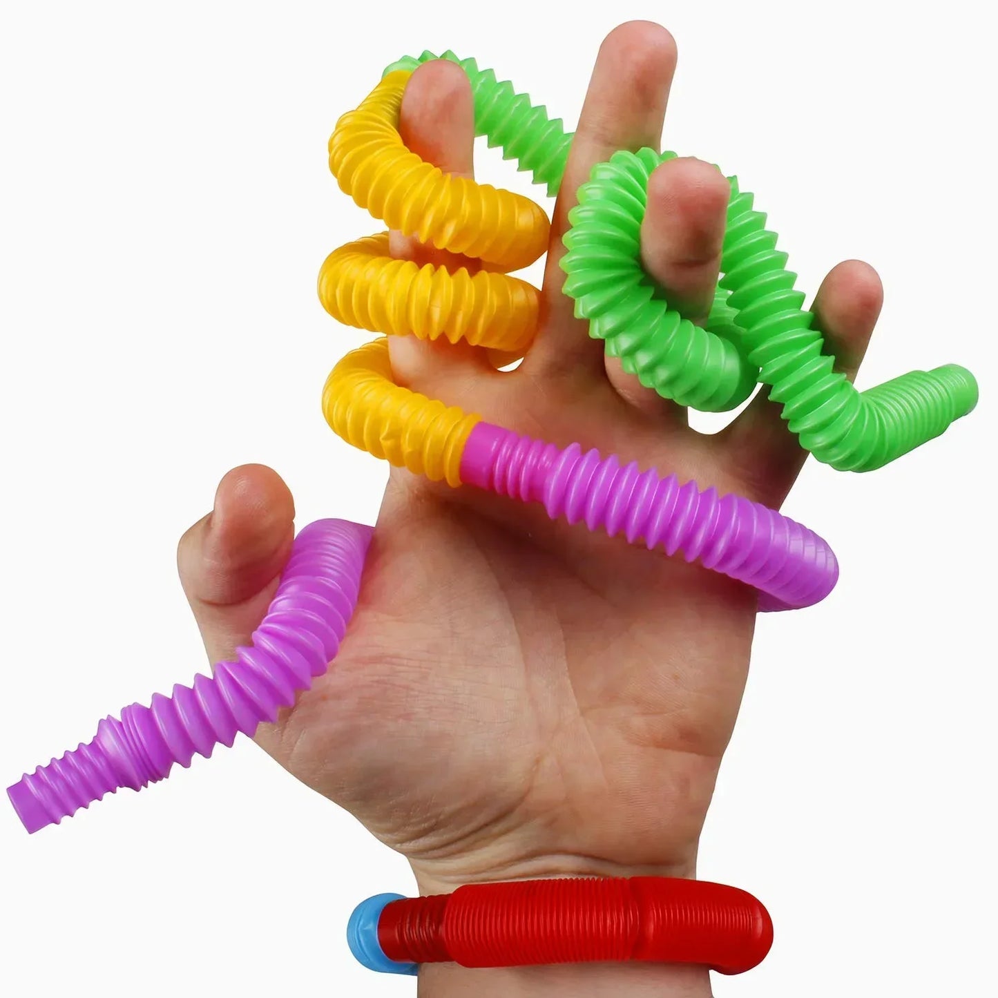 Pop Tube Sensory Fidget Toys – 5-Pack Colorful Connectable Tubes for Kids