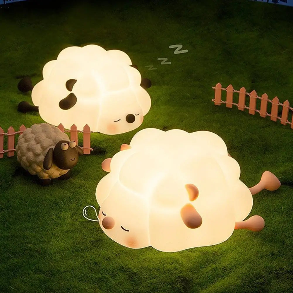 Cute Animal Silicone Night Light | Tap-to-Change Colour LED Lamp for Kids