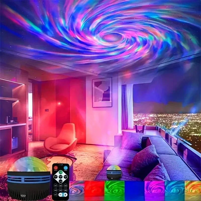 Galaxy Starry Sky LED Projector – USB Night Light with Remote Control