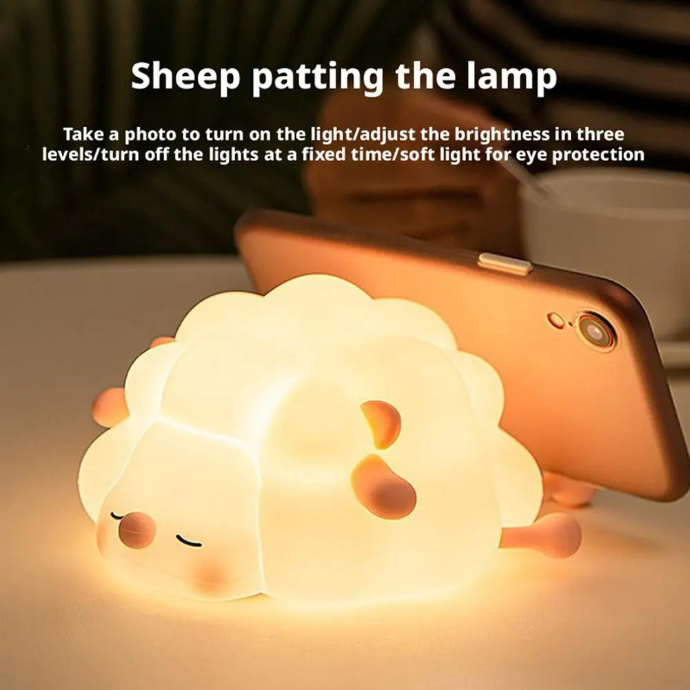 Cute Animal Silicone Night Light | Tap-to-Change Colour LED Lamp for Kids