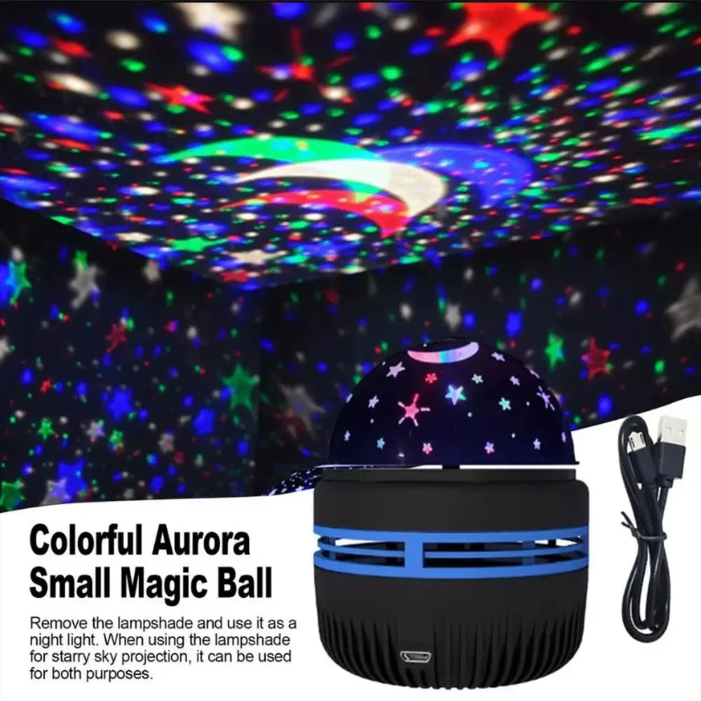 Galaxy Starry Sky LED Projector – USB Night Light with Remote Control