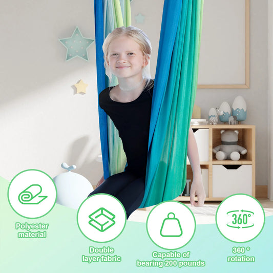 CuddleComfort™ Kids Sensory Swing (Double Layer, 360° Swivel)