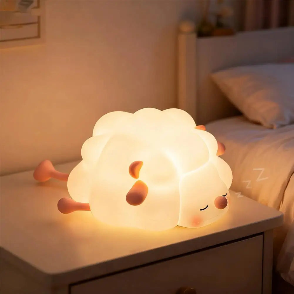 Cute Animal Silicone Night Light | Tap-to-Change Colour LED Lamp for Kids