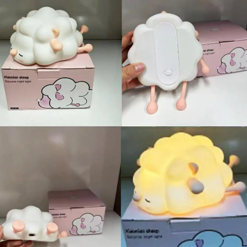 Cute Animal Silicone Night Light | Tap-to-Change Colour LED Lamp for Kids